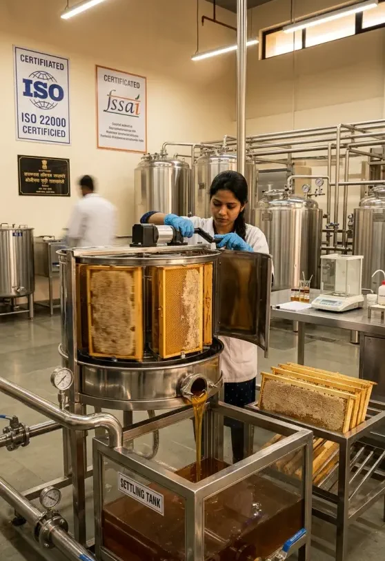 Modern extraction and filtration facilities that preserve natural nutrients while maintaining hygiene and quality standards.